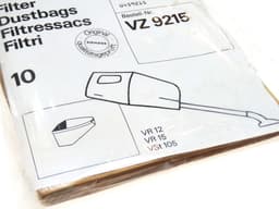 10 stuks Siemens VZ9215 stofzuigerzakken voor VR12 VR15 VST105 steelstofzuiger series - nr. 00459215 — thumbnail 2