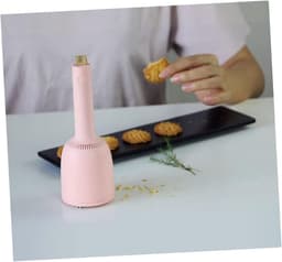 Mini Stofzuiger - Desktop Reiniger - Bureau Schoonmaken - Draadloos Oplaadbaar - 17.5 cm - Roze — thumbnail 3