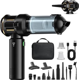Draadloze Handstofzuiger - Mini Stofzuiger Auto - Snel Reinigen - 4-in-1 Blaas- en Zuigfunctie - 25.000 Pa - Zwart — thumbnail 1