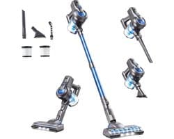 Draadloze Stofzuiger - Steelstofzuiger Kruimeldief - Huis Schoonmaken - Vrijstaand Design - 1.5 kg - Blauw