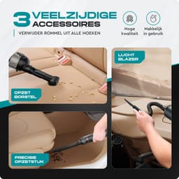 Carsweep® Auto Stofzuiger V2 - Handstofzuiger - Auto Stofzuiger draadloos - Air Duster - Kleine Stofzuiger - Kruimelzuiger - Geschikt voor in de auto en in huis — thumbnail 4