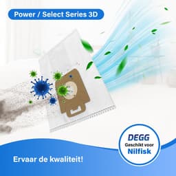 DEGG® - 10x Stofzuigerzakken - Geschikt voor Nilfisk Select, Elite en Power Series - Premium Kwaliteit - VOORDEEL-VERPAKKING - 10 STUK(S) — thumbnail 3