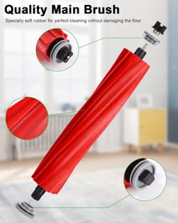 reserveonderdelen en accessoires geschikt voor Roborock Q7/Q7+/Q7 Max/Q7 Max+ stofzuigers. Set bevat: 2 hoofdborstels, 4 schoonmaakdoeken, 4 HEPA-filters, 7 zijborstels en 1 borstelreinigingsgereedschap. — thumbnail 5