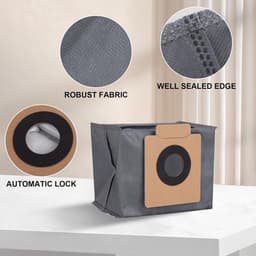 8 stuks stofzakken geschikt voor Eufy-X10 Pro Omni, X8 Pro SES robotstofzuiger, stofzak, vervanging Clean Base zak — thumbnail 2