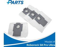 Roborock S8 Pro Ultra Stofzakken (4 Stuks, Plus.Parts® alternatief voor 8.02.0132)