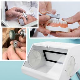 Stofafzuiging met LED - Afzuigkast Polijsten - Stofvrij Werken - Gehard Glas Scherm - 32.8 cm Breed - Zwart — thumbnail 3
