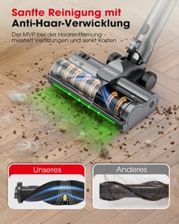 Draadloze accustofzuiger - Snoerloze reiniger - Efficiënt schoonmaken - 3 reinigingsmodi - 445 cm - Zwart — thumbnail 5