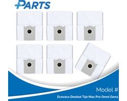 Ecovacs Deebot T50 Max Pro Omni Gen2 Stofzakken (6 Stuks, Plus.Parts® alternatief voor DDB030041)