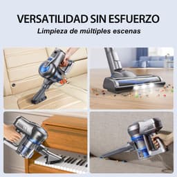 Greenote Battery Vacuum Cleaner, Up to 30 Minutes Running Time, Stick Vacuum Cleaner with LED Battery Vacuum Cleaner with Crevice Nozzle and Soft Brush, Self-Standing Function for Hard Floors and Pet Hair — thumbnail 3