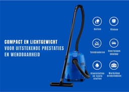 Quvo® Karcher - Karcher Stofzuiger - Bouwstofzuiger - Festool Stofzuiger - Bouwstofzuiger Zonder Zak - Blauw - 53cm x 33cm x 53cm — thumbnail 4