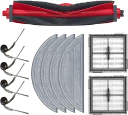 11 stuks Reserveonderdelenset - Voor Roborock Q10, S5+, Q10, VF Q10V + stofzuiger - 1 hoofdborstel, 4 zijborstel, 2 filter, 4 dweil — thumbnail 3