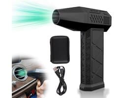 Elektrische Bladblazer - Mini Turbo Fan - Apparaten Reinigen - Magnetisch Mondstuk - 130.000 RPM - Zwart