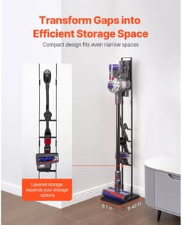 Tremeo Steelstofzuiger Houder - Standaard - Stofzuiger ophangen - Universeel - Zonder boren - Opbergsysteem - Stevig - 127cm hoog — thumbnail 5