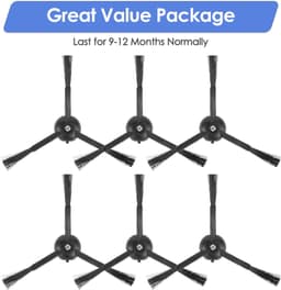 Zijborstels 6 Stuks - Compatibel met Roborock Q5 Max+, S8 MaxV Ultra, Q5 Pro - Q8 Max+ - Q Revo - Qrevo Pro - Qrevo S - Qrevo Slim - Qrevo Master - Stofzuigerborstels — thumbnail 2