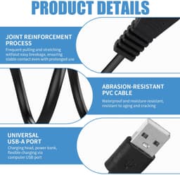 Oplaadkabel voor zwembadstofzuiger - 5 V USB - 2 m — thumbnail 2