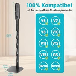 Ruimtebesparende standaard voor accustofzuigers - Draadloze stofzuigerhouder zonder boren — thumbnail 5