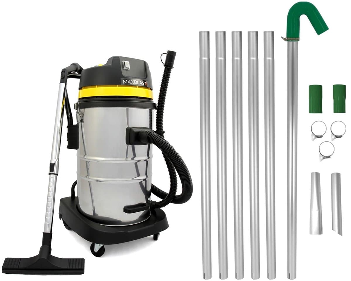 Dakgootstoofzuigerstang set lang bereik afvoerpijp reinigen, 60L Nat-droogzuiger — afbeelding 1