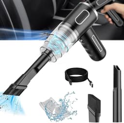 MODFU Draadloze handstofzuiger voor auto en thuis met 29000Pa zuigkracht, nat en droog gebruik — thumbnail 3