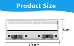 2x Hoofdborstel Cover - Vervanging - geschikt voor Ecovacs T10 & OZMO 950 - 920 - T8 T8 & AIVI T8 - T9 - T10 Plus Robot Stofzuiger Onderdelen - Wit — thumbnail 2