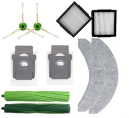 Geschikt voor (10 stuks) Vervangende onderdelen compatibel met iRobot Roomba Combo j7, Combo j7+, Combo j9+, Combo 10 Max robotstofzuiger, dubbele rubberen rolborstel, 2 dweilpads, 2 HEPA-filters, 2 stofzakken, 2 zijborstels — thumbnail 1