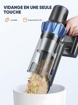 RFWR® Draadloze Stofzuiger met Automatische Mode en Kleurentouchscreen - 40000PA en 55 Minuten Gebruik — thumbnail 2