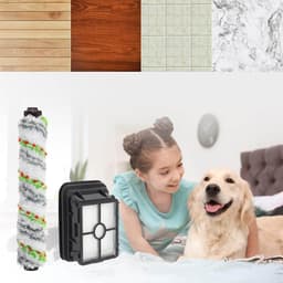 Geschikt voor 2-pack 1868 Multi-Surface Vacuum Brush Rolls en 2-pack 1866 Vervangende Filters, Compatibel met Bissell CrossWave 2306A 1785A 3888A Stofzuigers, Vergelijkbaar met Onderdeel 1608684, 160-8683 — thumbnail 2