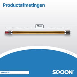 SQOON® Zuigbuis geschikt voor Dyson V12 detect licht koper - Model 971518-14 — thumbnail 4