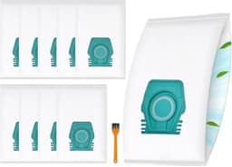 Verpakking met 10 stofzakken - inclusief 1 reinigingsborstel - geschikt voor Miele Pure TU S1 L1 stofzuiger. — thumbnail 1