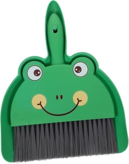 Stoffer en Blik Set - Mini Bezempje - Bureau Schoonmaken - Compact Ontwerp - 23 cm - Groen — thumbnail 1