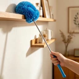 Plumeau voor Plafondventilatoren - Stofwisser Telescoop - Stof Verwijderen - Elektrostatische Borstelkop - 115 cm - Blauw — thumbnail 5