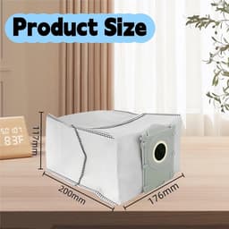 15 stuks vervangende stofzakken - Voor ECOVACS DEEBOT X8 PRO OMNI /X9 PRO OMNI /T50 Pro OMNI /T50 MAX PRO OMNI /T80 OMNI robotstofzuigers - Stofzakken met actieve koolstof -vierlaagse structuur — thumbnail 2