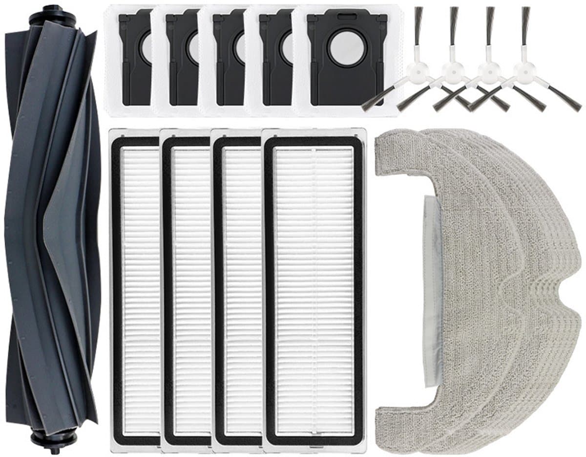 20 stuks - inclusief 1 rolborstel 4 zijborstels 4 filters 5 stofzakken en 6 doeken - voor de Dreame D10 Plus Gen 2 robotstofzuiger — afbeelding 1
