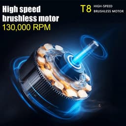 Elektrische Bladblazer - Mini Turbo Fan - Apparaten Reinigen - Magnetisch Mondstuk - 130.000 RPM - Zwart — thumbnail 5