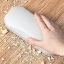 Puin Veger - Kruimelborstel Tafel - Snel Opruimen - Zacht voor Stof - 19.8 x 8.3 cm - Wit — thumbnail 5