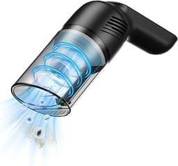 Draadloze handstofzuiger met krachtige zuigkracht, LED-verlichting, mini draagbare stofzuiger geschikt voor gebruik in de auto en thuis, oplaadbare motor van 120 W, lichtgewicht en compact ontwerp, voorzien van een wasbaar filter. — thumbnail 1