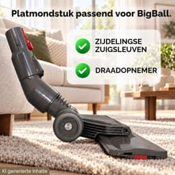 platte zuigmond Platte zuiger bodemzuiger voor 1 2 Cinetic CY22 CY23 plat vervangend onderdeel stofzuiger stofzuigermond stofzuigerborstel borstel opzetstuk BigBall — thumbnail 3
