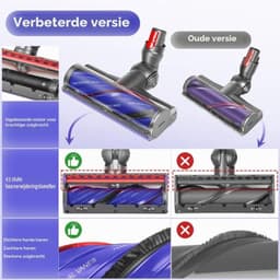 Elektrische Borstel compatibel voor V7 V8 V10 V11 V15, Reserveonderdeel Direct Aangedreven Reinigingskop Turbine, Accessoire voor Turboborstel Met snelsluiting voor Harde Vloeren en Tapijten — thumbnail 5
