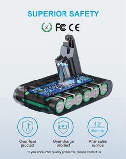 Vervangende 21.6V Lithium-Ion Batterij voor Dyson Stofzuigers — thumbnail 2