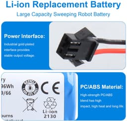 Stofzuigeraccu - 3400 mAh - 14,4 V - Li-Ion — thumbnail 4