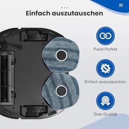 8 stuks wisdoeken, reserveonderdelen voor eufy X10 Pro Omni/X9 Pro robotstofzuiger, spin reinigingspads, reserveaccessoireset — thumbnail 4