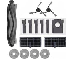 15-delige Accessoireset - Geschikt voor Dreame X40 Ultra, X40 Pro, S30 Pro Ultra & L40 Ultra - Complete Onderhoudskit - Inclusief Hoofdborstel, HEPA-Filters, Zijborstels, Dweilen & Stofzakken - Robotstofzuiger Reserveonderdelen