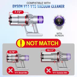 Geschikt voor Verbeterde stofbak compatibel met Dyson V11 V15 SV14 SV15 SV22 stofzuigerbak, vervanging voor stofbak voor onderdeelnr. 970050-01 en onderdeelnr. 965443-01-Belle's product — thumbnail 3