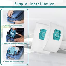 12 Stofzuiger Stofzakken Vervanging voor Miele TU Guard L1/Guard S1/CO Guard M1 Stofzuiger Accessoire Stofzak - 3 sets Filter Katoen Kleine borstel — thumbnail 2