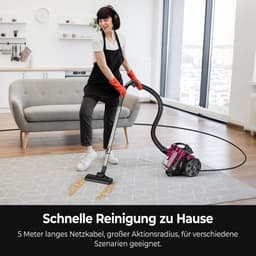 Zakloze Cycloon Stofzuiger - 3200W Hoge Zuigkracht - 1,5L Stofreservoir - incl. Extra Mondstukken - 99.9% Stofopname - voor Harde Vloeren en Tapijt — thumbnail 3