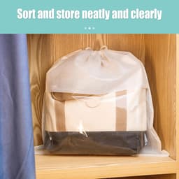 15x Stofzakken voor Handtassen met Zichtvenster - Stofdicht Opbergen van Tassen en Accessoires — thumbnail 4