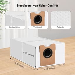 10 Stuks stofzakken geschikt voor Eufy Omni C20, C10 robotstofzuigers - Stofzuigerzakken - vervangende accessoires met grote capaciteit — thumbnail 4