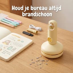 Sogiol® Mini bureaustofzuiger - Draadloze bureaustofzuiger - Stofzuiger - USB oplaadbaar - Twee windsnelheden - Geschikt voor kantoor, thuis en in de auto - 15x8,5 cm - Geel — thumbnail 5