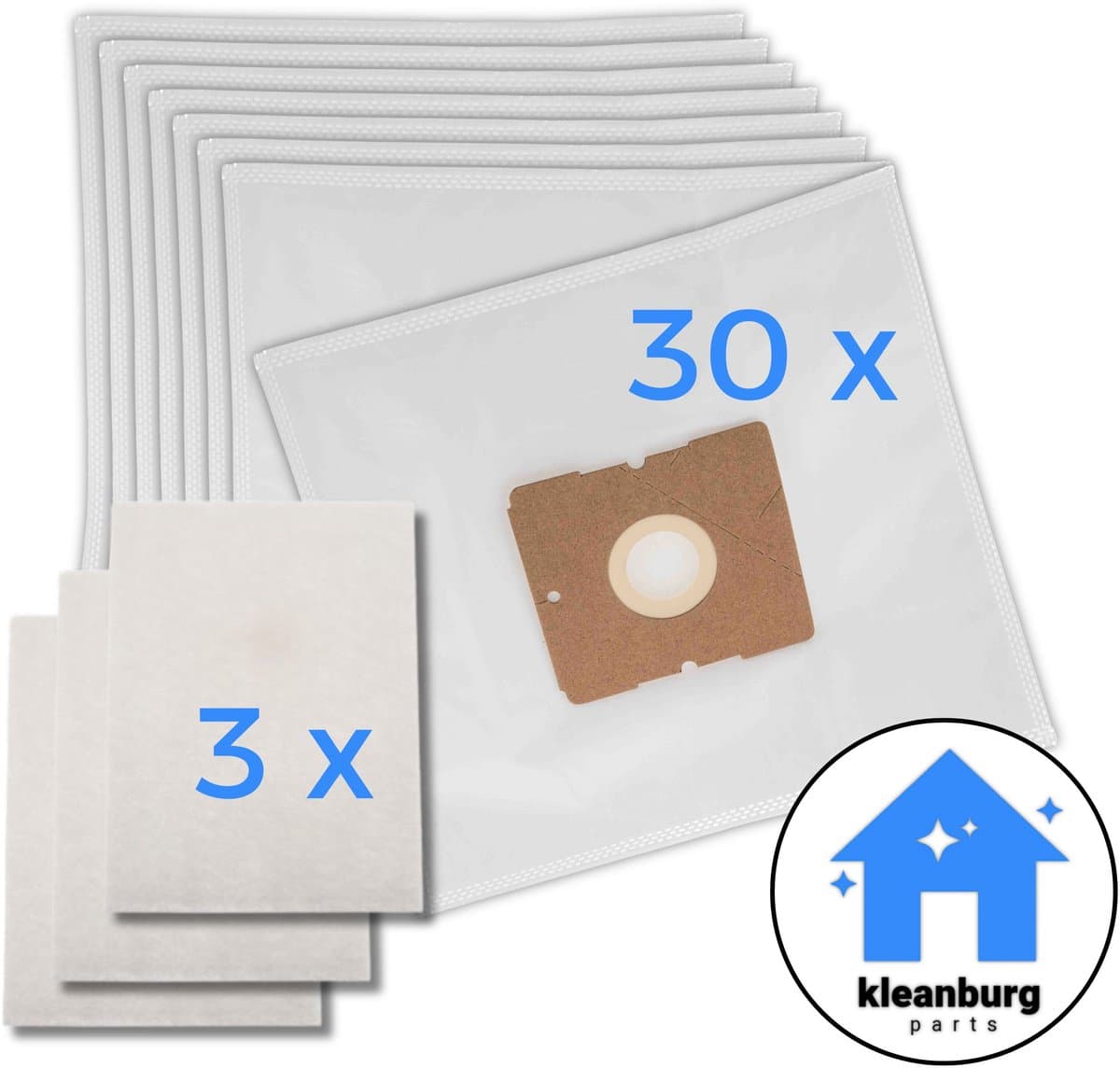 Kleanburg® - Geschikt voor Inventum, Tomado, Princess - PH95 - Stofzuigerzakken - 30 stuks — afbeelding 1