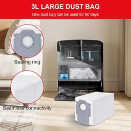 12 stuks Vervangingsset accessoires - geschikt voor Roborock Saros 10 / S9 MaxV Ultra robotstofzuiger - 1 Dubbele hoofdborstel - 2 HEPA-filter - 2 Zijborstels - 2 Dweildoek - 2 Ronde dweil - 3 Stofzak — thumbnail 2