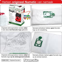 Numatic - NVM-1CH - Hepaflo Stofzuigzakken - Stofzuigerzakken - 8 x 10 stuks — thumbnail 3